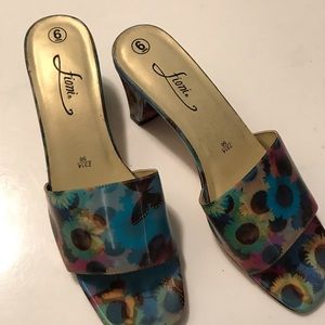 Fiona holographic ( hologram ) sandals size 6
